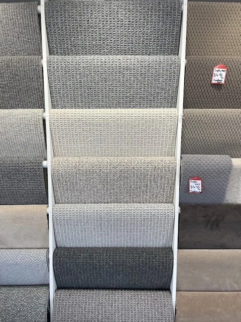 rack of various carpets in Sydney